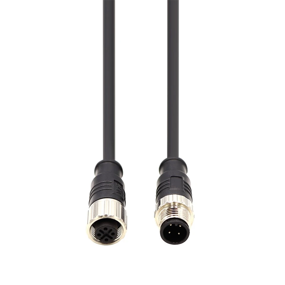 M12 5 Konnettur li ma jgħaddix ilma minn Pin Threaded IP67